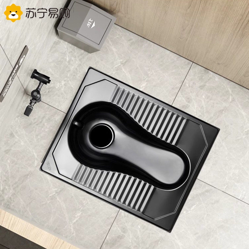 Bar Toilet Black Stainless Steel Squatting Pan Deodorant Squatting Pit Style Tank Suit Sensing Stool Pool 2319-Taobao