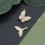 Натуральный аксессуар, подвеска ручной работы, микроинкрустация, четырехлистный клевер