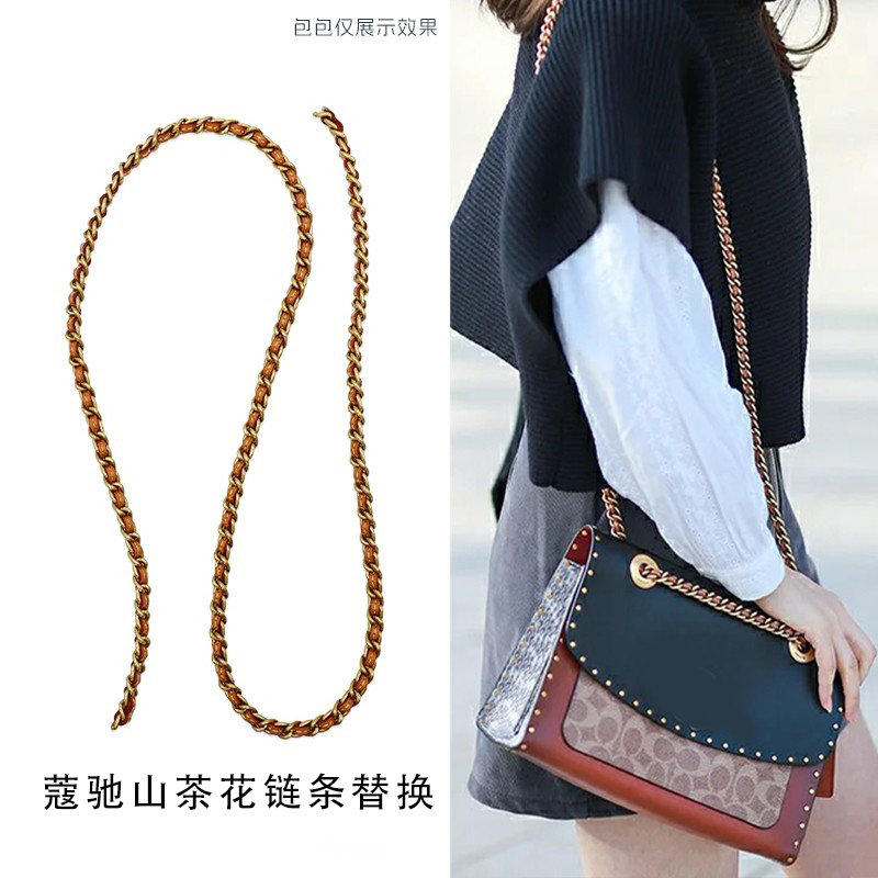 Suitable for Coach Brand Camellia Chain Mini Parker Shoulder Crossbody Leather Chain Bag Strap Accessories