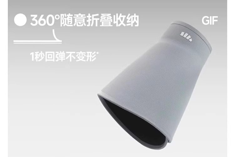 蕉下 灯罩式全脸遮阳帽 漫暮黑 UL712 大帽檐 可折叠 蛋卷空顶透气 防紫外线UPF50+ 