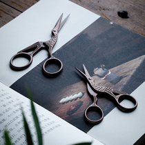 Chenyi retro crane scissors tea bag tea packaging scissors kung fu Japanese tea scissors tea ceremony zero with manual scissors