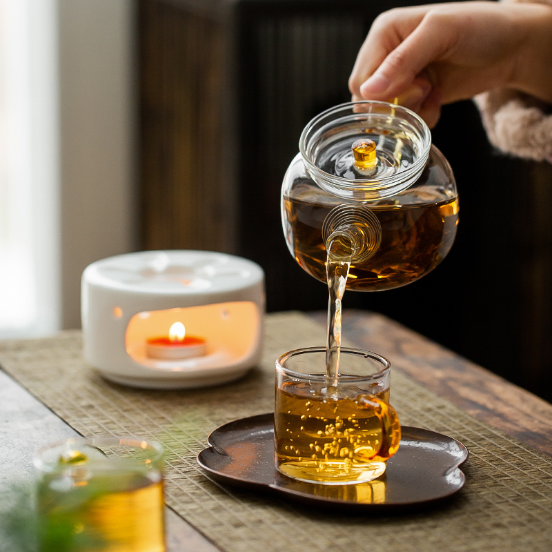 Japanese temperature ceramic teapot tea stove based base kung fu tea tea boiled tea stove heating insulation alcohol restoring ancient ways