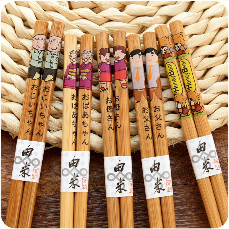 Family chopsticks dedicated to 2021 new high - end household bamboo family classification combination of fast bamboo chopsticks