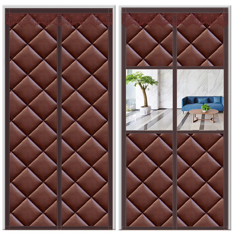 Winter windproof cotton door curtain cold-proof and warm insulation home to suction wind-proof partition curtain thickened self-suction magnet soundproofing-Taobao
