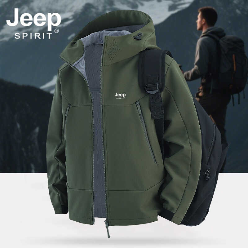 Jeep Soft Shell Jacket for Men and Women, New Spring and Autumn Casual Jacket, Windproof and Waterproof Outdoor Mountaineering Clothing Jeep Soft Shell Jacket for Men and Women, New Spring and Autumn Casual Jacket, Windproof and Waterproof Outdoor Mountaineering Clothing