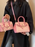 Розовая сумка через плечо, сумка на одно плечо, Южная Корея, в западном стиле