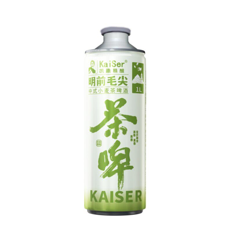 凯撒啤酒 凯撒精酿明前毛尖中式小麦茶啤酒1L*6