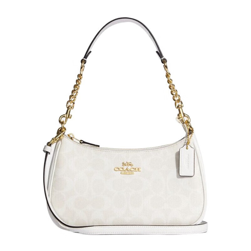 蔻驰COACH 女包经典标志TERI单肩包腋下包CA548 IMRFF冰川白
