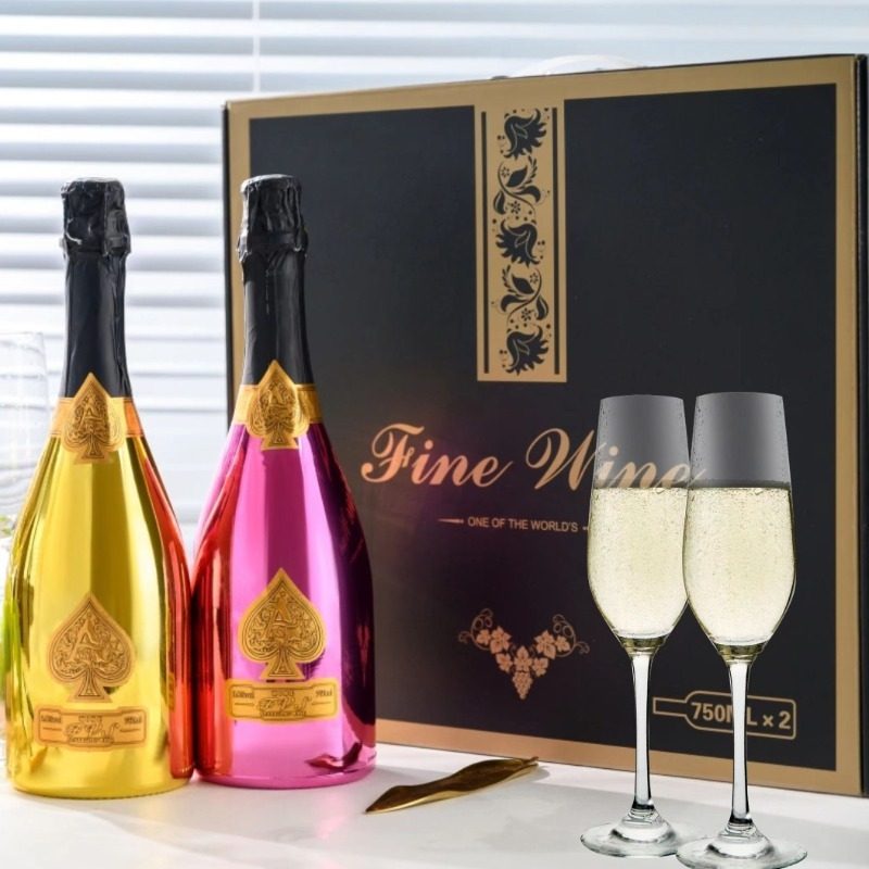 FVS黑桃A起泡酒香槟葡萄酒口感清新气泡绵密多口味送礼新品送2个香槟杯