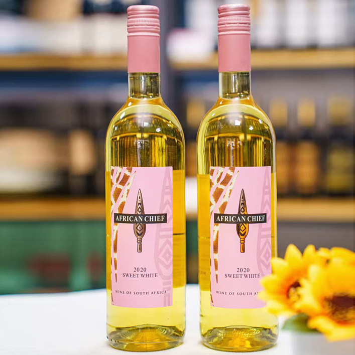非洲酋长甜白葡萄酒帕尔产区莫斯卡托红酒女士低度果酒甜味750ml