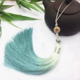 Оригинальное шелковое ретро ципао с кисточками, ханьфу, брошь, подвеска, градиент