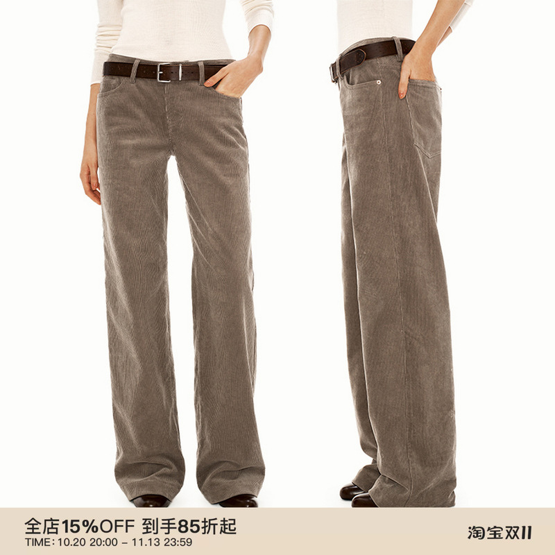 Puki New King of Pants 380g Heavy Corduroy Fabric Retro Mid-Low Waist Straight Casual Trousers