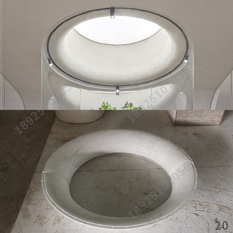 Round Smallpox Styling GRG Light Collar Custom Horn Ceiling Plasterboard Arched Line Profiled decorative material-Taobao
