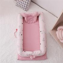 Hemei double-layer yarn cotton bed-in-bed without quilt baby crib multi-functional newborn bionic mattress