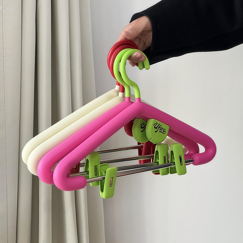 Dopamine Scented Aromatherapy Hanger for Home Use, Thickened and Enlarged with Clips, Multifunctional, Non-Marking Coat Hanger, Anti-Shoulder Crease