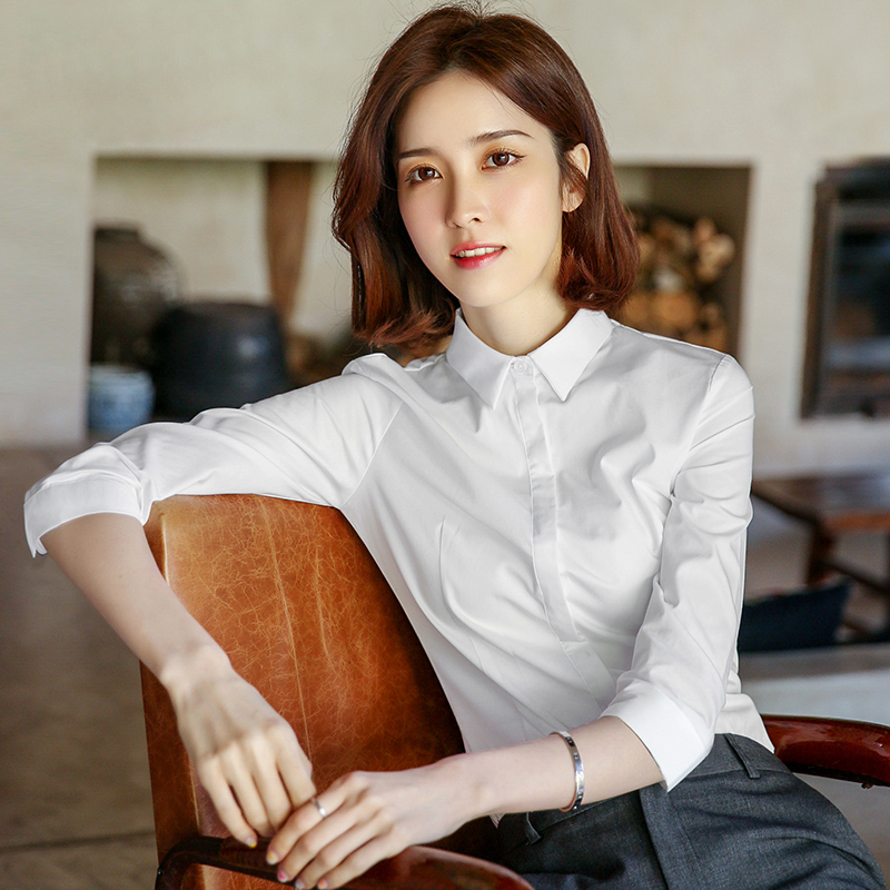 Three-Quarter Sleeve Shirt for Women 2026 Summer New Style Professional Attire Elegant Slim Thin Shirt Top Workwear Summer