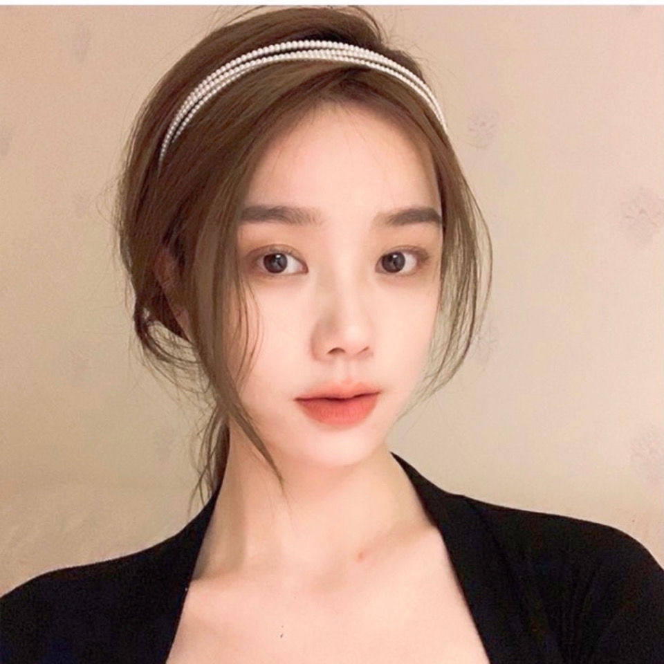 Pearl hair hoop hair browse hair brass summer hair hoop female hair hair cloth 2021 new network red hair clamp