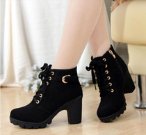 Comemore 2022 New Women Shoes Lace Up Ankle Boots Zapatos Mu