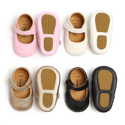 Baby shoes ins Korean version spring and autumn style baby girl cute princess shoes soft sole non-slip versatile solid color toddler shoes