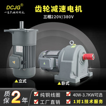 Three-phase gear reduction motor 380V high torque horizontal vertical 750W1500W variable frequency speed brake motor