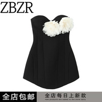 ZA new autumn and winter products women's clothing ZR European and American style fashionable contrasting color flower tube top dress 4772239 800