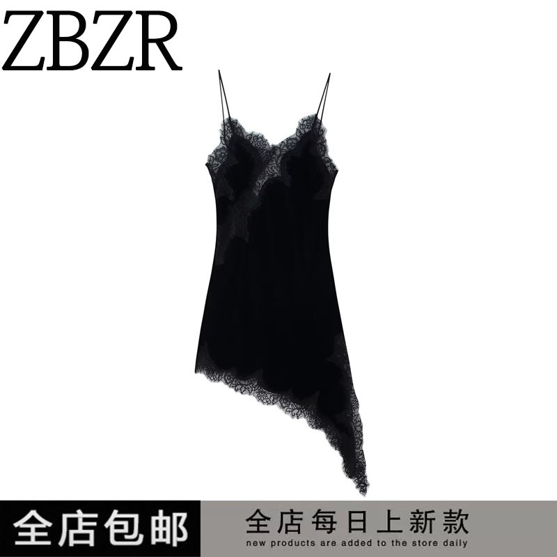 Za Autumn and Winter New Arrivals Women's Clothing Zr European and American Style Fashionable Asymmetrical Lace Velvet Dress 5919209 Za Autumn and Winter New Arrivals Women's Clothing Zr European and American Style Fashionable Asymmetrical Lace Velvet Dress 5919209