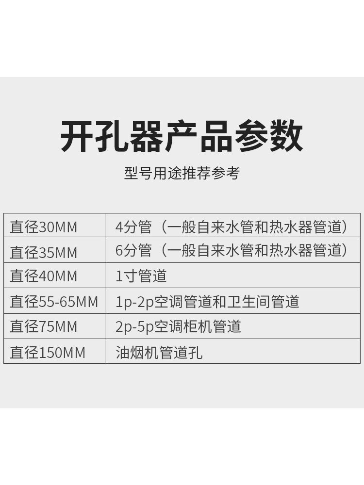 Wall Hole Opener for Concrete, Air Conditioning Pipe Through-Wall Impact Electric Hammer Drill Bit, Drilling Tool for Brick Walls, Dry Drilling and Hole Enlargement Drill