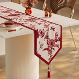 Свадебный стол флаг атмосфера декоративная чайная скатерть красный праздничное чаепитие 2025 новый обеденный стол журнальный столик скатерть