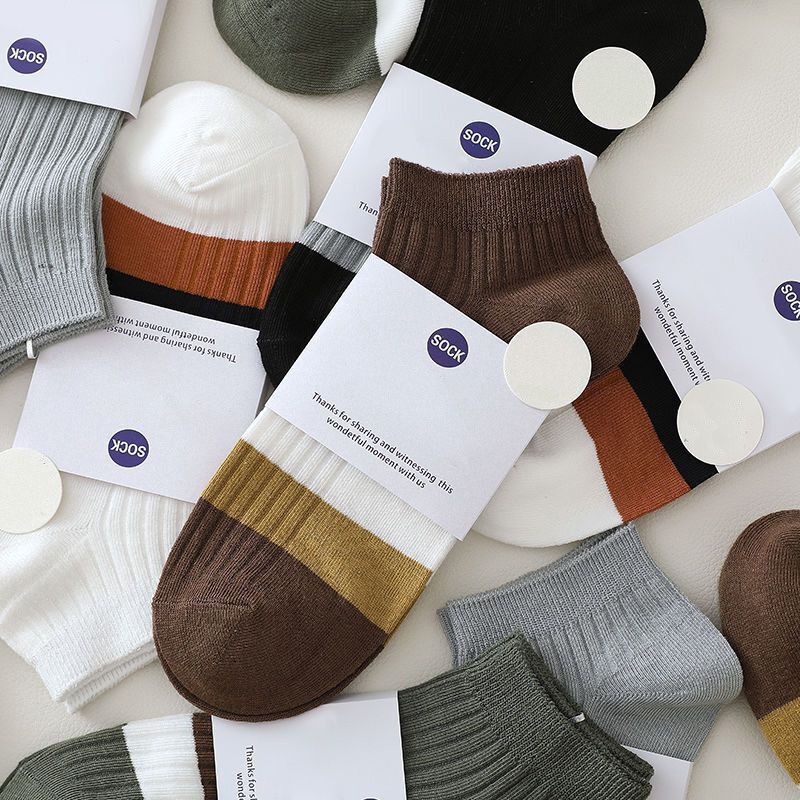 Men's Breathable College Socks for Spring and Summer, Thin Student Socks That Absorb Sweat and Are Odor-Resistant, Trendy Sports Socks, Versatile Short Socks, No-Show Socks Men's Breathable College Socks for Spring and Summer, Thin Student Socks That Absorb Sweat and Are Odor-Resistant, Trendy Sports Socks, Versatile Short Socks, No-Show Socks