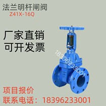 Open stem soft seal gate valve Z41X-16Q ductile iron flange water supply and discharge tap water fire-fighting elastic seat seal valve