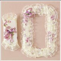 Doorbell cover pastoral lace fabric intercom indoor unit cover doorbell phone cover dust cover decorative sticker protective cover sticker