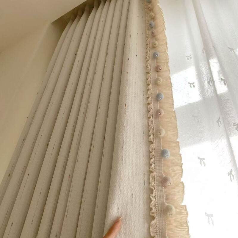 Three-Color Ball New Style Simple Modern Curtain Lace Trim French Style Colorful Cream Accessories Decorative Beads Three-Color Ball New Style Simple Modern Curtain Lace Trim French Style Colorful Cream Accessories Decorative Beads