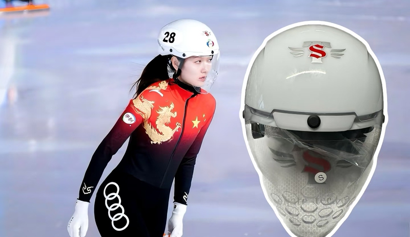The Latest St Short Track Speed Skating Helmet Imported from the Netherlands, Men's and Women's Children's Helmets, Face Protection Helmets, Protective Masks