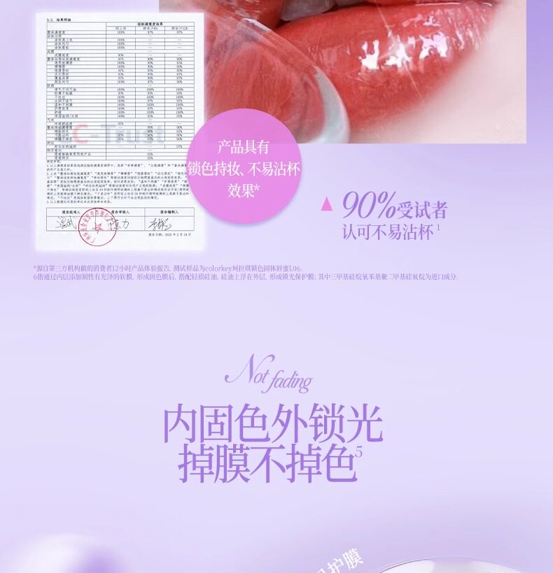 【Expédition directe de Hong Kong】 COLORKEY Rouge à lèvres solide Color Lock L03 thé glacé pêche 2g longue tenue sans transfert