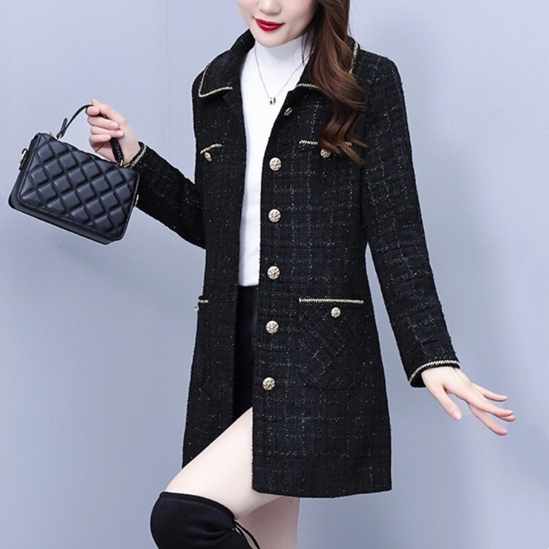 Chanel-Style Jacket for Women, Spring, Autumn, and Winter 2026 New Popular Model, Petite Mom Fashion, Stylish and Elegant Lady's Top
