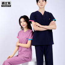 Elastic handwashing gown surgical gown mens ice silk quick-drying operating room dental doctor overalls