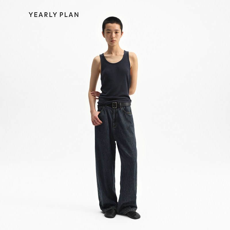 Yearly Plan 26Aw Ready-To-Wear Series Cotton Washed Low-Rise Straight-Leg Pants Jeans