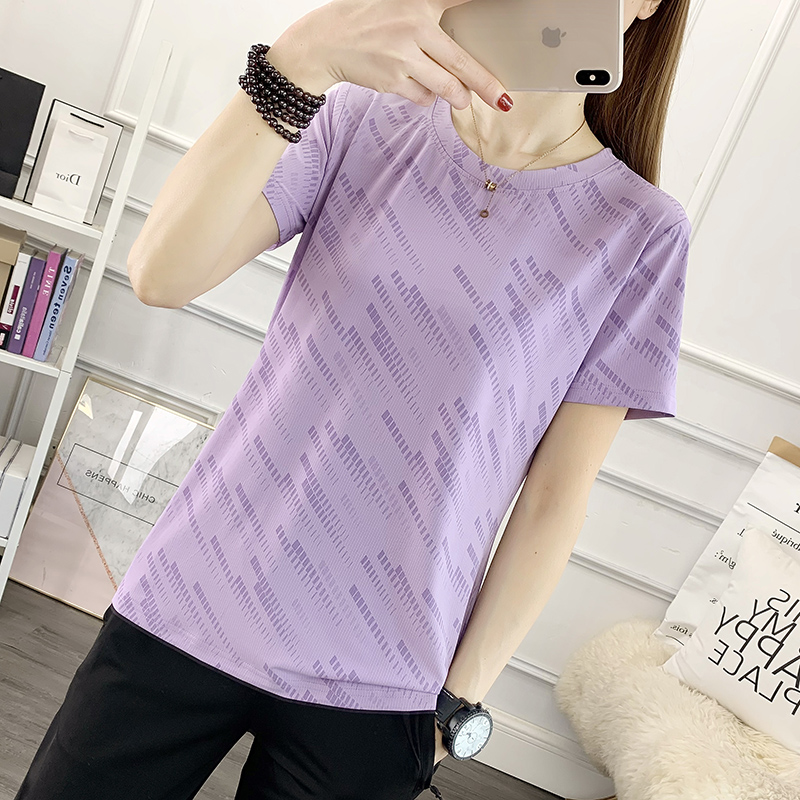 Summer new women's quick-drying short-sleeved T-shirt round neck sunscreen new sportswear hiking quick-drying top