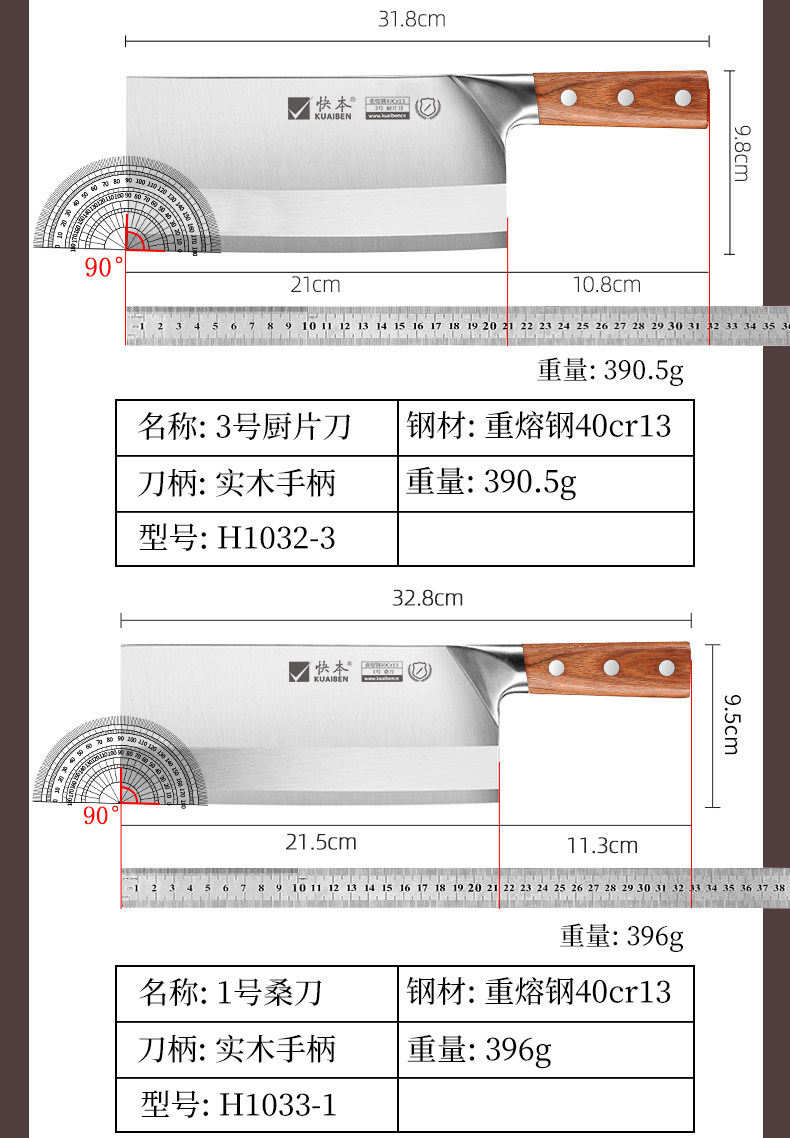 安享好物 安享B级切片刀-快本切片刀 国标 