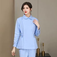 Синий лонгслив, нарукавники, комплект