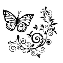 LYKX Butterfly Flower Funny Vehicle Car Sticker Automobiles