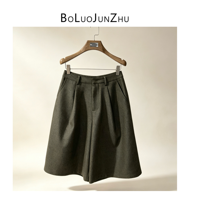 【Bljz】New Product: Yarn-Dyed Wool Blend Cropped Pants 【Bljz】New Product: Yarn-Dyed Wool Blend Cropped Pants