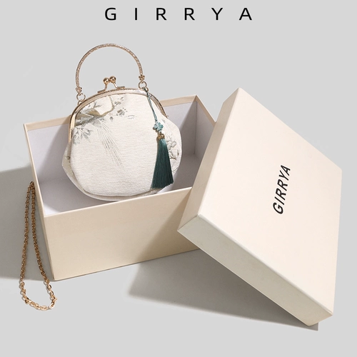 GIRRYA Небольшая цепь, небольшая сумка, сумка через плечо, китайский стиль, с вышивкой