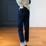 Флисовые штаны, зимние джинсы, для формы тела «груша», большой размер, свободный крой