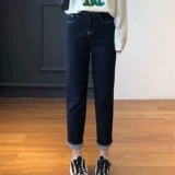 Флисовые штаны, зимние джинсы, для формы тела «груша», большой размер, свободный крой