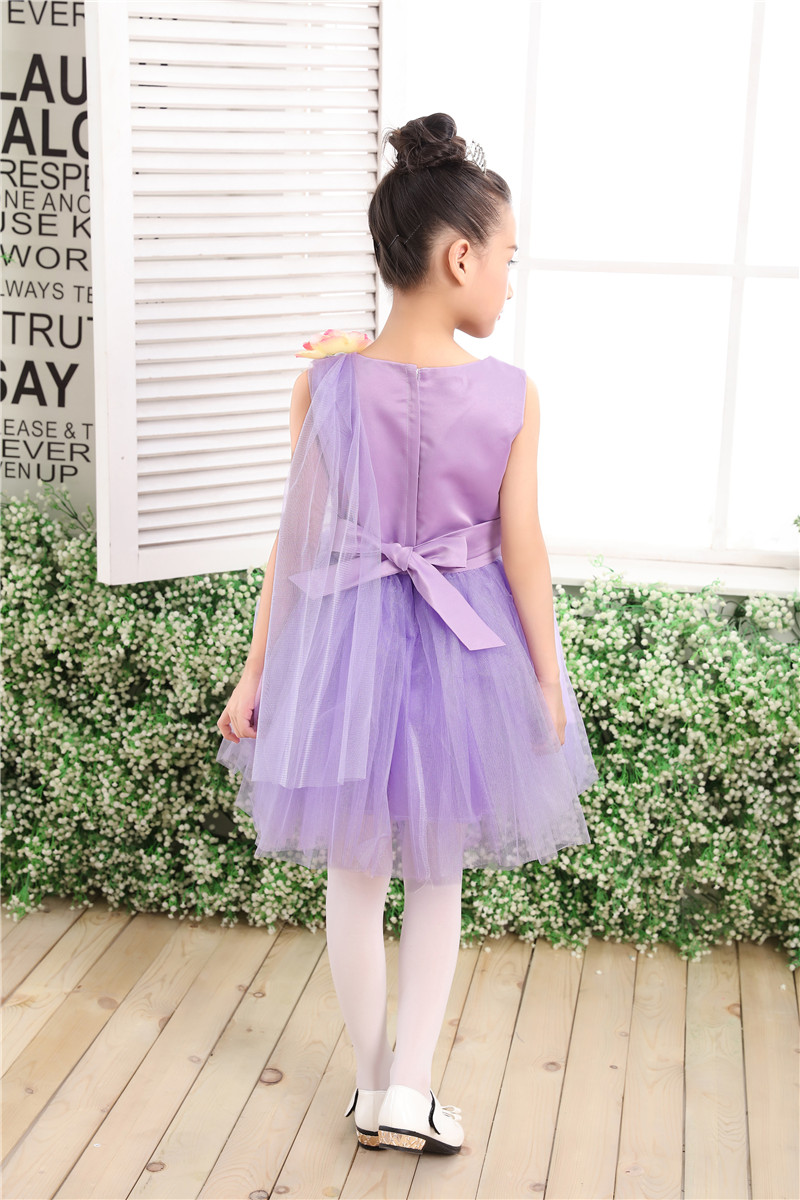 Cô gái màu tím công chúa váy đầm tutu trang phục piano chủ trang phục biểu diễn mẫu giáo quần áo đồ bộ cho bé gái