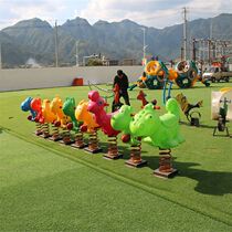 Kindergarten rocking horse outdoor rocking music community seesaw park amusement facilities childrens spring style wooden horse toy