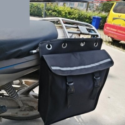 Electric Car Side Pack Satchel Satchel Motorcycle Black Canvas Multifunction Single Side Self-propelled Backseat Tool-Taobao
