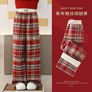 女童秋冬季新年套装2026新款洋气春节红色毛衣加绒长裤儿童拜年服