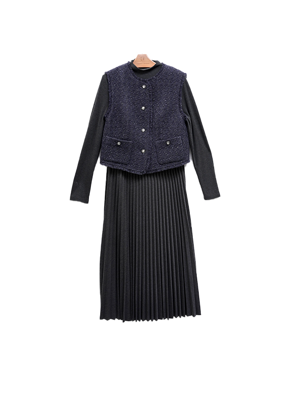 【Boutique Buyer Zhuzhu】Cekeke Solid Color Dress-Cnp5090071